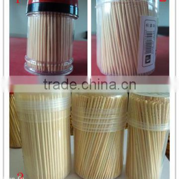 Good Quality bottle wrapped Wooden Round Toothpicks