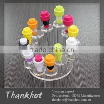 Vacuum wine stopper with customized logo