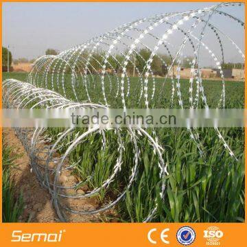 2014 SHENGMAI ISO Approved Prison Fence Razor Blade Wire Concertina Razor Wire