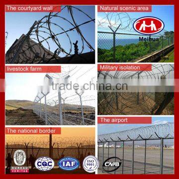 Low price razor barbed blade wire prison fence,bto-22,CBT-65,concertina coil fencing