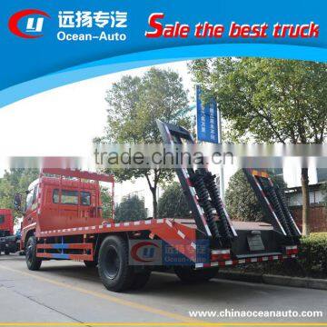 Chinese Famous Brand New Flatbed Truck 15 Tons Excavator Transport Truck photo-3