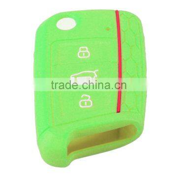 Audew 3 Button Car Key Cover Silicone Protection Honeycomb 6 Colours For VW / Golf MK7 2014 2015 photo-3
