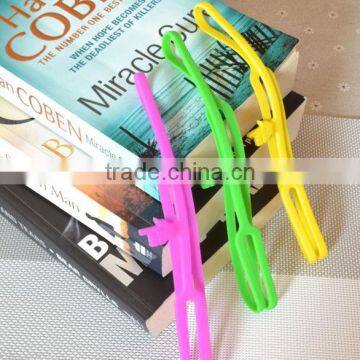 elastic band fancy gift finger style bookmark silicone book collection band