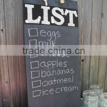 natural slate menu board with creative designs