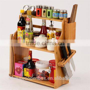 Multi-function wooden spice rack,spice display rack