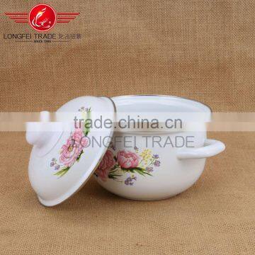 China Beautiful Decal High Quality Hot Sale 3pcs Enamel Hot Pot Casserole Wholesale photo-3