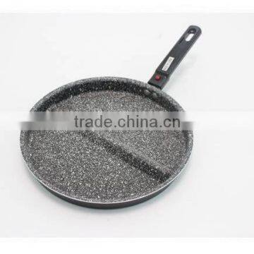 non stick marbel coating multi-use divided frying pan