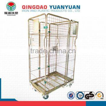 New design rolling metal storage cage, moving carts with 4 wheel, wagon cart