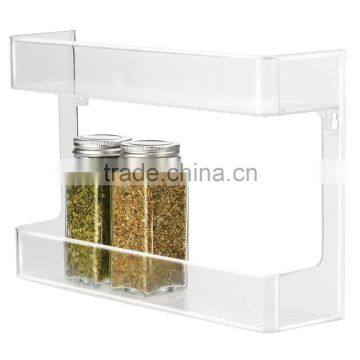 Factory Wholesale Clear Acrylic Wall Mounted/wall Hanging Spice Bottle Rack photo-4