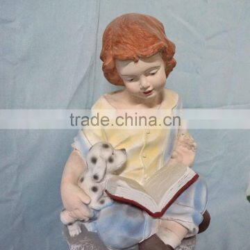 Fiberglass Garden Children Statue Decor photo-3