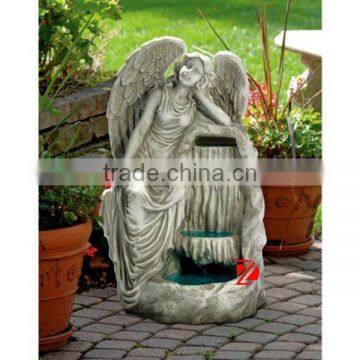 outdoor resin angel water fountain