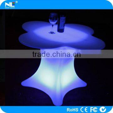 Cool shape hot sale decorative LED lighting bar tables / luminous color changing LED plastic light table