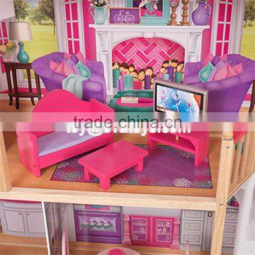 Best Design Big Size Kids Wooden Elegant Doll House Set With Furniture W06A227 photo-6