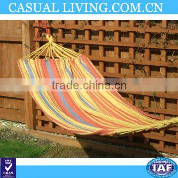 Double Cotton Fabric Canvas Hammock For Patio Yard, Backyard, Porch, Outdoor or Indoor Use Tree Hanging Swing