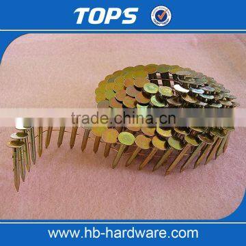 Cheap price Painted pallet coil nails/ coil roofing nails smooth shank factory