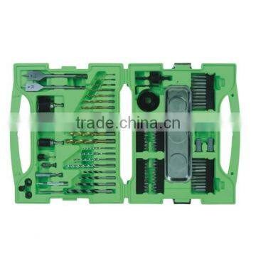 108 piece fantastic drilling tool set in blow mold case
