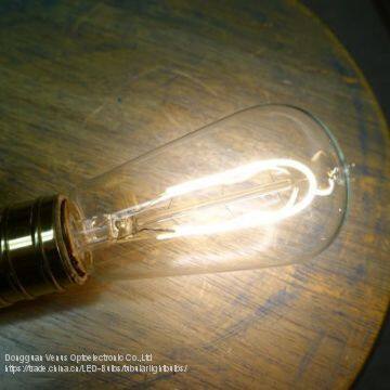 LED Edison Bulb ST64 Curved Vintage Style 2w Equivalent Fully Dimmable photo-3