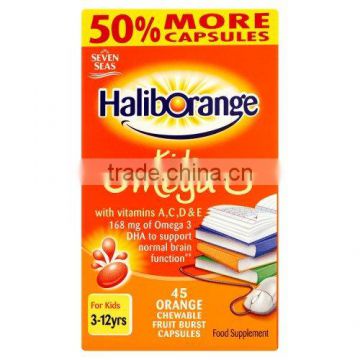 Haliborange Orange Fruit Shapes Kids Multivitamin with Omega-3 Softies - Pack of 30