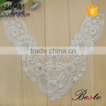 Fashion exquisite bridal ladies rhinestone white lace collar for dresses