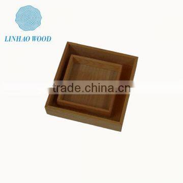 Individual antique wooden serving tray