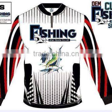 Hongen apparel custom sublimated fishing jerseys ,fishing polo shirts