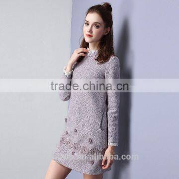 European Women Clothing Big Size Woman Winter Grid Dress photo-2