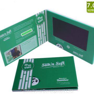 Customized Style Craft LCD Video Card Rechargeable With Magnetic Switch