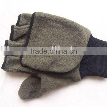 adult windproof polar fleece fingerless gloves factory