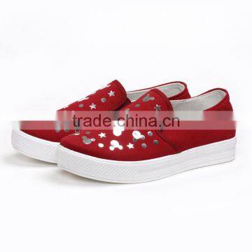 PVC Outsole Fashion Canvas Shoe Women Walking Sneakers China Supplier photo-2