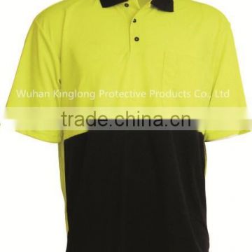 two tone work shirt short sleeve polo t-shirt