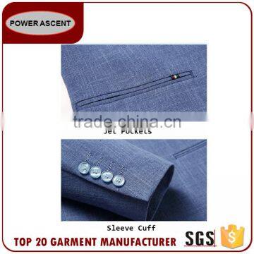 Latest Style Customer Design Mens Grey 2 Button Business Casual Suit Jacket Blazer photo-4
