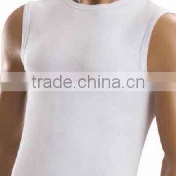 MEN COTTON RIB SLEEVELESS T SHIRT