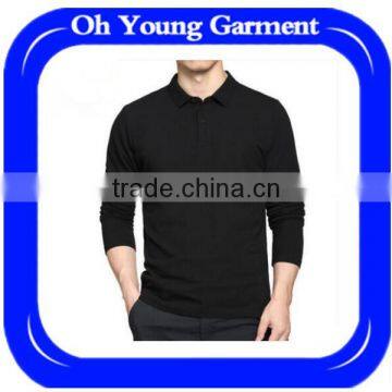 Customize a gentleman long sleeve mens polo shirt