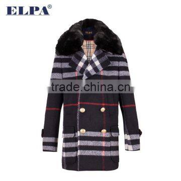 ELPA Handsome Kids Coat Rabbit Hair Fur Collar Winter Warm Wool Overcoat photo-3