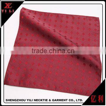 Cheapest Red Color 100%polyester Woven Custom Pocket Square