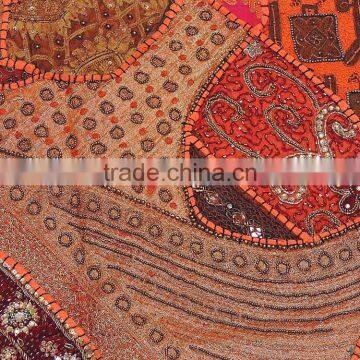 Orange Large Floor Pillow Decorator Classic Sofa Handmade Cushion photo-5