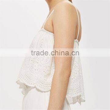 2017 Newest Fashion Embroidered Sling Ladies Jumpsuit With Ruffles photo-4