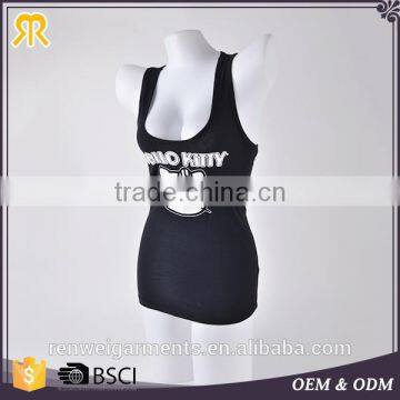 Custom cartoon printed hot girls sexy short camisole ladies