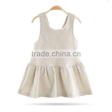 Wholesale Baby Organic Cotton Dresses Baby Girls' Organic No Sleeve Bodysuit Dress