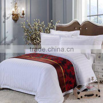 2016 latset design high quality 100% cotton 3cm satin stripe super king /queen size bedding set