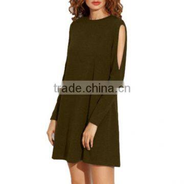 Hot Style Broken Shoulder Long-sleeved Loose Skirt photo-3