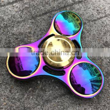Manufacturers Wholesale Clover Colorful Finger Gyro 2 Leaf Color Finger Decompression Toys Colorful Finger Spiral Metal photo-3