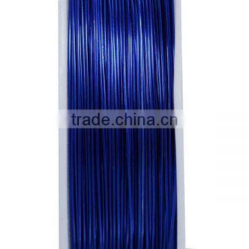 Copper Beading Wire Thread Cord Round Royal Blue 0.4mm Dia. , 2 Rolls photo-2