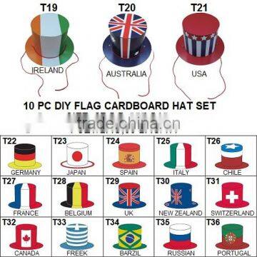 10 Pcs Papaer Craft DIY White Cardboard Hat photo-2