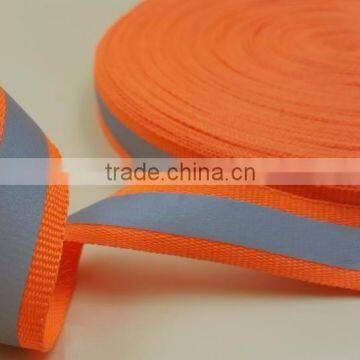 Fluorescent Green Spandex Fabric Reflective Webbing Ribbon for Making Safety Vest photo-4