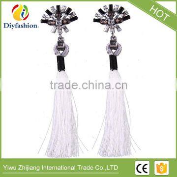 New Fashion Jewelry Tassel Long Earring 2 Colors Wedding Dangle Drop Earrings For Women photo-5