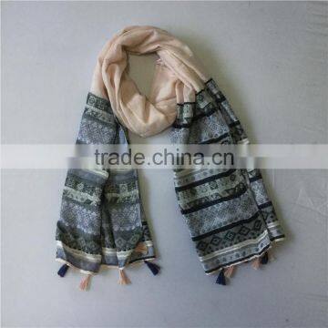 180*70cm Customized Pattern Printed Cheap Viscose Women Pashmina Stole Shawl Scarf photo-2