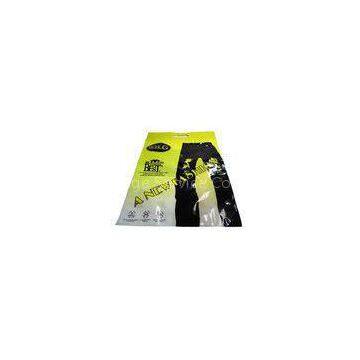 Three Side Seal Plastic Garment Plastic Bags With Zipper , Handle For Pants