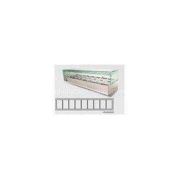 75L Stainless Steel Glass  Topped Chilled Display Unit For Salad