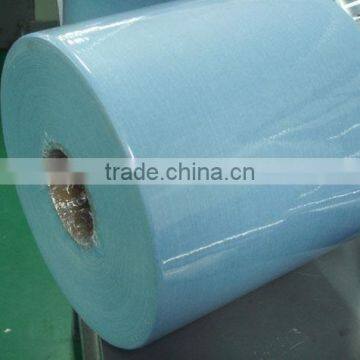 viscose polyester spunlace nonwoven in rolls for wet